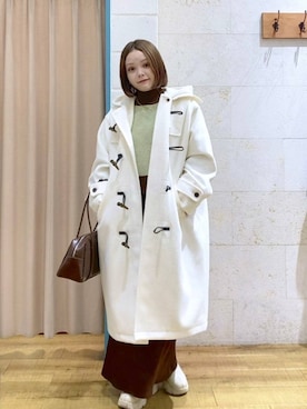 「アイテム（ボストンバッグ）」を使った、りみさん（レディース・155cm・20代）の冬コーディネート