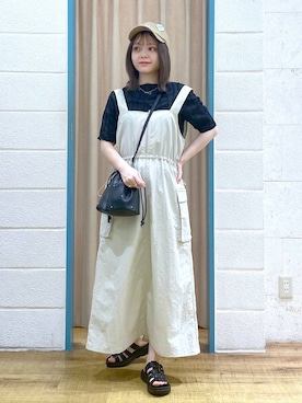「アイテム（キャップ）」を使った、りみさん（レディース・155cm・20代）の夏コーディネート
