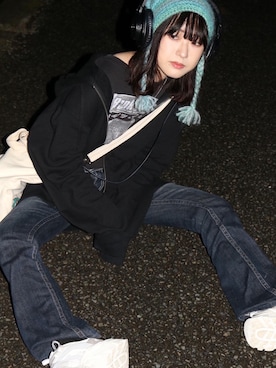 「秋のコーデ」｜「UNIQLO（ユニクロ）のアイテム（パーカー）」を使った、babaroachamさん（レディース・151cm）の秋コーディネート