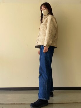 「#オトナカジュアル」｜「アイテム（ジャケット/アウター）」を使った、Haruneさん（レディース・169cm）の冬コーディネート