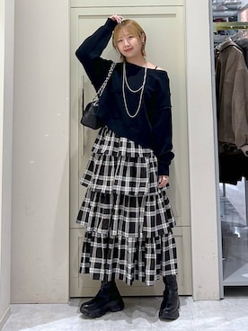 「アイテム（スウェット、その他）」を使った、いそまるさん（レディース・168cm）の秋コーディネート