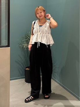 「LOWRYS FARM（ローリーズファーム）のアイテム（ショルダーバッグ）」を使った、いそまるさん（レディース・168cm）の夏コーディネート