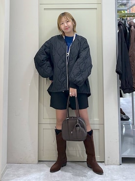 「LOWRYS FARM（ローリーズファーム）のパールタレンネックレス　249411（ネックレス）」を使った、いそまるさん（レディース・168cm）の秋コーディネート