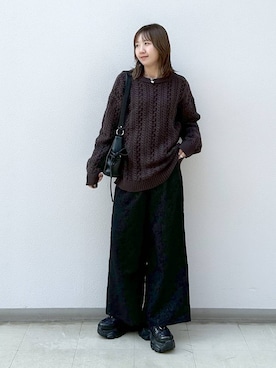 「スニーカー特集」｜いそまるさん（レディース・168cm）の冬コーディネート