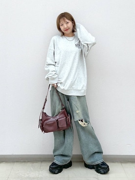 「アイテム（スウェット）」を使った、いそまるさん（レディース・168cm・20代）の秋コーディネート