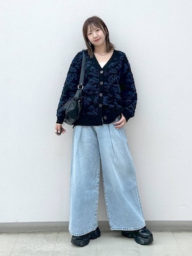 「スニーカー特集」｜いそまるさん（レディース・168cm）の冬コーディネート