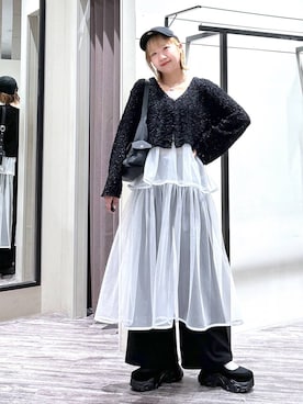 「アイテム（キャップ）」を使った、いそまるさん（レディース・168cm・20代）の春コーディネート