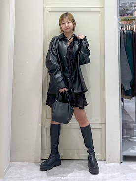「アイテム（カバーオール）」を使った、いそまるさん（レディース・168cm）の秋コーディネート