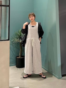 「LOWRYS FARM（ローリーズファーム）のＴＯＰモチーフステンレスネックレス 1050283（ネックレス、シルバー系）」を使った、いそまるさん（レディース・168cm）の夏コーディネート