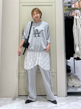 「アイテム（スウェット）」を使った、いそまるさん（レディース・168cm・20代）の夏コーディネート