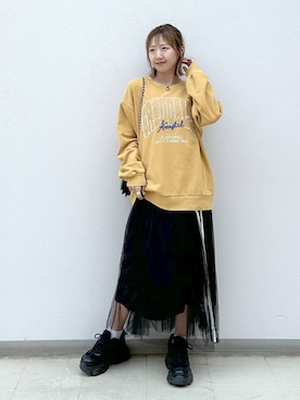 「アイテム（スウェット）」を使った、いそまるさん（レディース・168cm・20代）の秋コーディネート