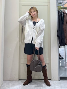 「LOWRYS FARM（ローリーズファーム）のパールタレンネックレス　249411（ネックレス）」を使った、いそまるさん（レディース・168cm）の秋コーディネート