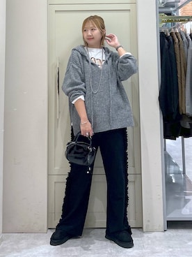 「アイテム（スウェットパンツ）」を使った、いそまるさん（レディース・168cm・20代）の秋コーディネート