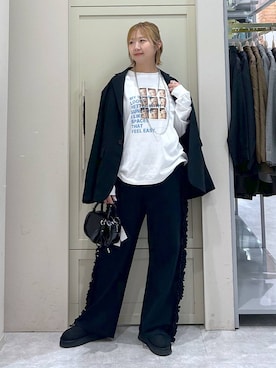 「アイテム（スウェットパンツ）」を使った、いそまるさん（レディース・168cm・20代）の秋コーディネート