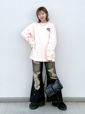 「アイテム（スウェット）」を使った、いそまるさん（レディース・168cm・20代）の秋コーディネート