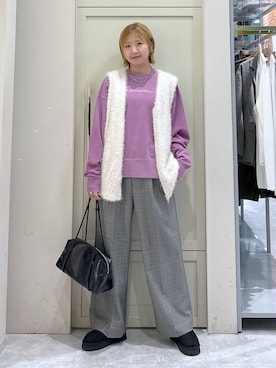 「アイテム（ベスト）」を使った、いそまるさん（レディース・168cm）の秋コーディネート