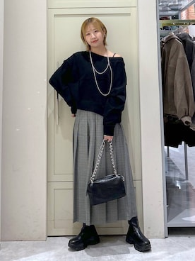 「アイテム（スウェット、その他）」を使った、いそまるさん（レディース・168cm）の秋コーディネート