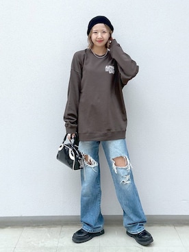 「アイテム（スウェット）」を使った、いそまるさん（レディース・168cm・20代）の夏コーディネート