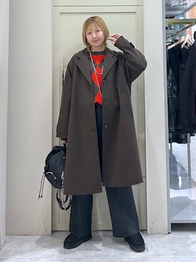 「アイテム（チェスターコート）」を使った、いそまるさん（レディース・168cm・20代）の秋コーディネート