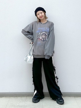 「アイテム（スウェット）」を使った、いそまるさん（レディース・168cm・20代）の秋コーディネート