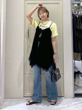 「アイテム（ボストンバッグ）」を使った、いそまるさん（レディース・168cm）の夏コーディネート