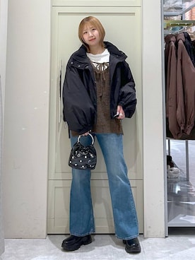 「アイテム（その他アウター）」を使った、いそまるさん（レディース・168cm・20代）の冬コーディネート