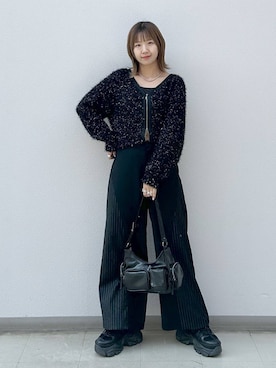 「スニーカー特集」｜いそまるさん（レディース・168cm）の冬コーディネート