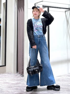 「アイテム（キャップ）」を使った、いそまるさん（レディース・168cm・20代）の春コーディネート