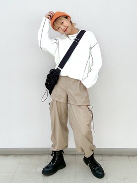 「メンズライク女子」｜いそまるさん（レディース・168cm・20代）の秋コーディネート