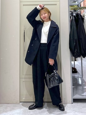 「アイテム（ピーコート）」を使った、いそまるさん（レディース・168cm・20代）の秋コーディネート