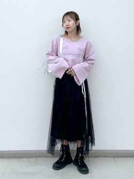 「アイテム（スウェット）」を使った、いそまるさん（レディース・168cm・20代）の秋コーディネート