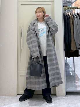 「アイテム（チェスターコート）」を使った、いそまるさん（レディース・168cm・20代）の秋コーディネート