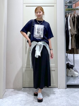 「骨格ウェーブ」｜いそまるさん（レディース・168cm・20代）の夏コーディネート