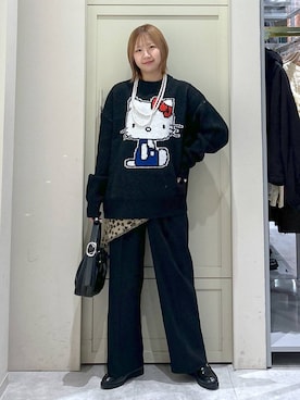 「LOWRYS FARM（ローリーズファーム）のパールタレンネックレス　249411（ネックレス）」を使った、いそまるさん（レディース・168cm）の秋コーディネート