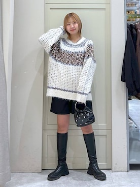 「着痩せ・細見え」｜いそまるさん（レディース・168cm）の冬コーディネート