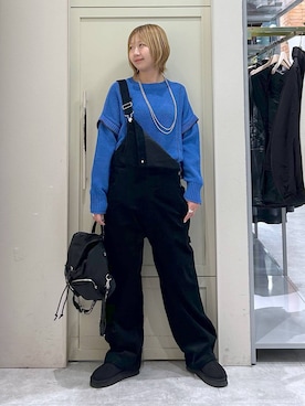 「アイテム（サロペット/オーバーオール）」を使った、いそまるさん（レディース・168cm・20代）の秋コーディネート