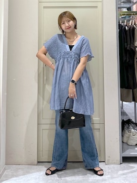 「バッグ」｜「アイテム（アクセサリー）」を使った、いそまるさん（レディース・168cm）の夏コーディネート