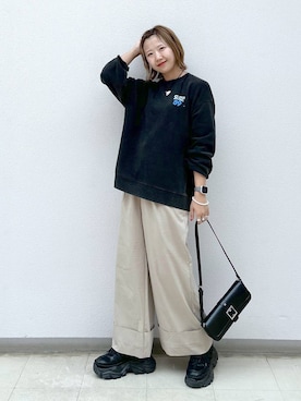 「アイテム（スウェット）」を使った、いそまるさん（レディース・168cm・20代）の夏コーディネート