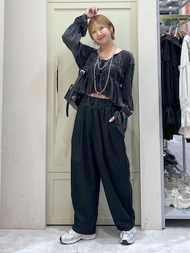 「キャミソール」｜いそまるさん（レディース・168cm・20代）の秋コーディネート