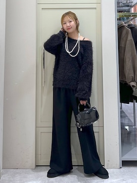 「アイテム（ボストンバッグ）」を使った、いそまるさん（レディース・168cm・20代）の秋コーディネート