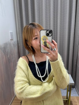 「LOWRYS FARM（ローリーズファーム）のパールタレンネックレス　249411（ネックレス）」を使った、いそまるさん（レディース・168cm）の秋コーディネート