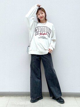 「アイテム（スウェット）」を使った、いそまるさん（レディース・168cm・20代）の秋コーディネート