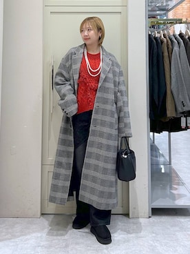 「アイテム（チェスターコート）」を使った、いそまるさん（レディース・168cm・20代）の秋コーディネート