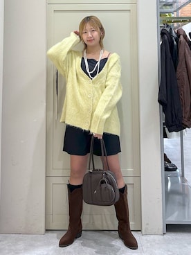 「LOWRYS FARM（ローリーズファーム）のパールタレンネックレス　249411（ネックレス）」を使った、いそまるさん（レディース・168cm）の冬コーディネート