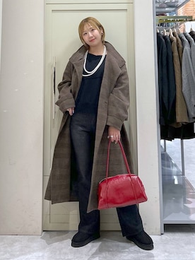 「アイテム（チェスターコート）」を使った、いそまるさん（レディース・168cm・20代）の秋コーディネート