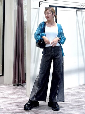 「スニーカー特集」｜「アイテム（アクセサリー）」を使った、いそまるさん（レディース・168cm）の夏コーディネート