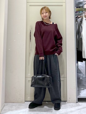 「アイテム（ネックレス、ブルー系）」を使った、いそまるさん（レディース・168cm）の秋コーディネート