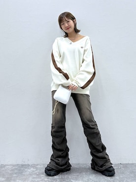 「Anui（アニュイ）のアイテム（アクセサリー）」を使った、いそまるさん（レディース・168cm）の秋コーディネート