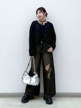 「スニーカー特集」｜いそまるさん（レディース・168cm）の冬コーディネート