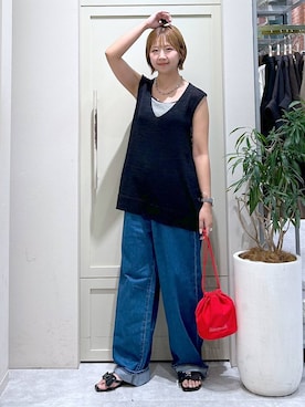 「アイテム（ベスト）」を使った、いそまるさん（レディース・168cm・20代）の夏コーディネート